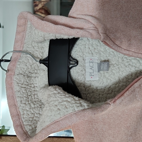 Sweater Hoodie zippered Pink Medium 7/8 Girls - Picture 2 of 15